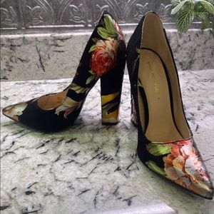 Shoe Republic LA floral block heels